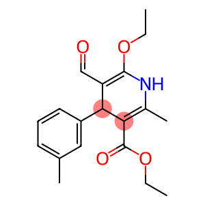 ethyl 6-ethoxy-5-formyl-2-methyl-4-(3-methylphenyl)-1,4-dihydro-3-pyridinecarboxylate