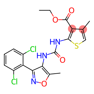 ethyl 2-[({[3-(2,6-dichlorophenyl)-5-methylisoxazol-4-yl]amino}carbonyl)amino]-4-methylthiophene-3-carboxylate