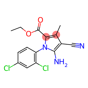 ethyl 5-amino-4-cyano-1-(2,4-dichlorophenyl)-3-methyl-1H-pyrrole-2-carboxylate