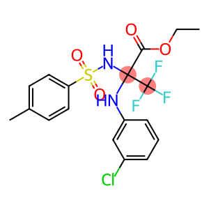 ethyl 2-(3-chloroanilino)-3,3,3-trifluoro-2-{[(4-methylphenyl)sulfonyl]amino}propanoate