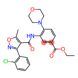 ethyl 3-({[3-(2-chlorophenyl)-5-methylisoxazol-4-yl]carbonyl}amino)-4-morpholinobenzoate