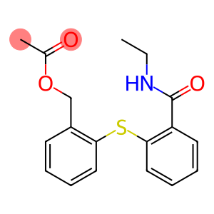 2-({2-[(ethylamino)carbonyl]phenyl}thio)benzyl acetate