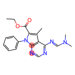 ethyl 4-{[(dimethylamino)methylidene]amino}-5-methyl-7-phenyl-7H-pyrrolo[2,3-d]pyrimidine-6-carboxylate