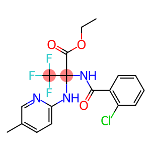 ethyl 2-[(2-chlorobenzoyl)amino]-3,3,3-trifluoro-2-[(5-methyl-2-pyridyl)amino]propanoate