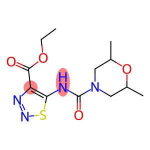 ETHYL 5-{[(2,6-DIMETHYLMORPHOLIN-4-YL)CARBONYL]AMINO}-1,2,3-THIADIAZOLE-4-CARBOXYLATE