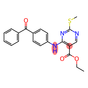 ETHYL 4-[(4-BENZOYLPHENYL)AMINO]-2-(METHYLTHIO)PYRIMIDINE-5-CARBOXYLATE