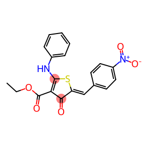 ETHYL (5Z)-2-ANILINO-5-(4-NITROBENZYLIDENE)-4-OXO-4,5-DIHYDROTHIOPHENE-3-CARBOXYLATE