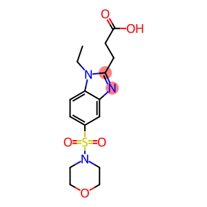 3-[1-ETHYL-5-(MORPHOLIN-4-YLSULFONYL)-1H-BENZIMIDAZOL-2-YL]PROPANOIC ACID