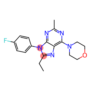 8-ETHYL-9-(4-FLUOROPHENYL)-2-METHYL-6-MORPHOLINO-9H-PURINE