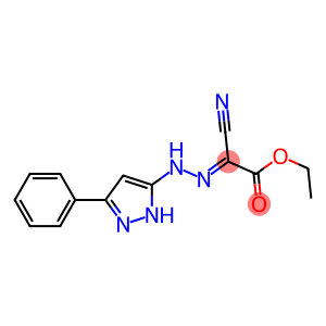 ethyl 2-cyano-2-[2-(3-phenyl-1H-pyrazol-5-yl)hydrazono]acetate