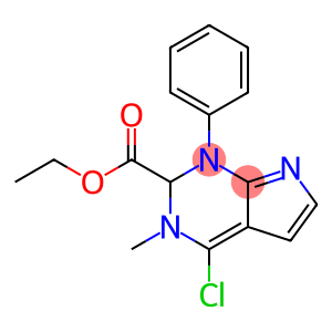 ETHYL 4-CHLORO-3-METHYL-1-PHENYL-1H-PYRROLO[2,3-D]PYRIMIDINE-2-CARBOXYLATE , TECH.