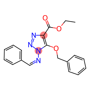 ETHYL 5-(BENZYLOXY)-1-{[(1Z)-PHENYLMETHYLENE]AMINO}-1H-1,2,3-TRIAZOLE-4-CARBOXYLATE