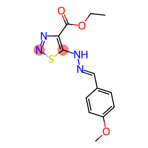 ETHYL 5-[(2E)-2-(4-METHOXYBENZYLIDENE)HYDRAZINO]-1,2,3-THIADIAZOLE-4-CARBOXYLATE