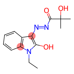 1-ETHYL-3-[(E)-(2-HYDROXY-2-METHYLPROPANOYL)DIAZENYL]-1H-INDOL-2-OL