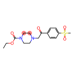 Ethyl 4-{2-[4-(methylsulphonyl)phenyl]-2-oxoethyl}piperazine-1-carboxylate