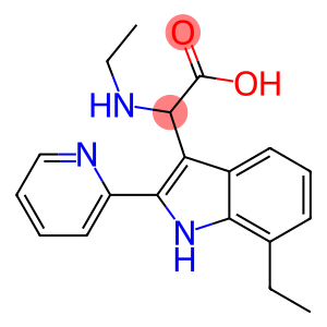 2-(7-ETHYL-2-(PYRIDIN-2-YL)-1H-INDOL-3-YL)-2-(ETHYLAMINO)ACETIC ACID