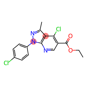 ETHYL 4-CHLORO-1-(4-CHLOROPHENYL)-3-METHYL-1H-PYRAZOLO[3,4-B]PYRIDINE-5-CARBOXYLATE