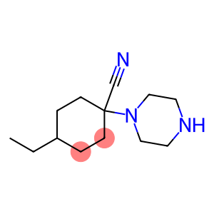 4-ethyl-1-(piperazin-1-yl)cyclohexane-1-carbonitrile