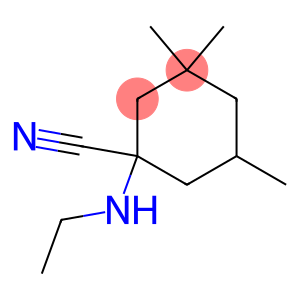 1-(ethylamino)-3,3,5-trimethylcyclohexane-1-carbonitrile