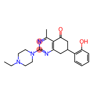 2-(4-ETHYL-1-PIPERAZINYL)-7-(2-HYDROXYPHENYL)-4-METHYL-7,8-DIHYDRO-5(6H)-QUINAZOLINONE