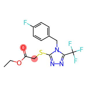 ethyl 2-{[4-(4-fluorobenzyl)-5-(trifluoromethyl)-4H-1,2,4-triazol-3-yl]sulfanyl}acetate