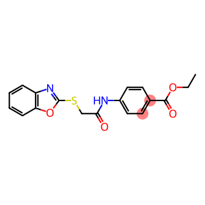 ethyl 4-{[2-(1,3-benzoxazol-2-ylthio)acetyl]amino}benzoate