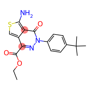 ETHYL 5-AMINO-3-[4-(TERT-BUTYL)PHENYL]-4-OXO-3,4-DIHYDROTHIENO[3,4-D]PYRIDA ZINE-1-CARBOXYLATE