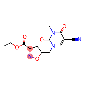 ethyl 5-{[5-cyano-3-methyl-2,4-dioxo-3,4-dihydro-1(2H)-pyrimidinyl]methyl}-4,5-dihydro-3-isoxazole carboxylate