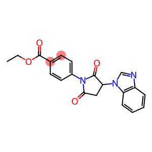 ethyl 4-[3-(1H-benzo[d]imidazol-1-yl)-2,5-dioxotetrahydro-1H-pyrrol-1-yl]benzoate