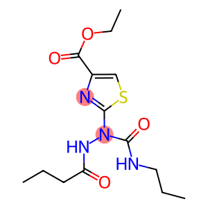 ETHYL 2-{2-BUTYRYL-1-[(PROPYLAMINO)CARBONYL]HYDRAZINO}-1,3-THIAZOLE-4-CARBOXYLATE