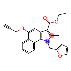 ETHYL 1-(2-FURYLMETHYL)-2-METHYL-5-(PROP-2-YNYLOXY)-1H-BENZO[G]INDOLE-3-CARBOXYLATE