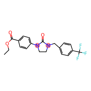 ETHYL 4-(2-OXO-3-[4-(TRIFLUOROMETHYL)BENZYL]IMIDAZOLIDIN-1-YL)BENZOATE