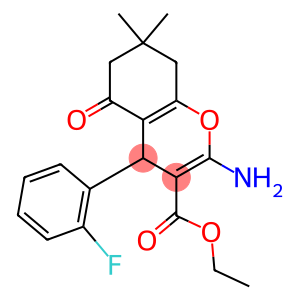 ethyl 2-amino-4-(2-fluorophenyl)-7,7-dimethyl-5-oxo-5,6,7,8-tetrahydro-4H-chromene-3-carboxylate