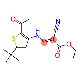 ethyl 3-{[2-acetyl-5-(tert-butyl)-3-thienyl]amino}-2-cyanoacrylate