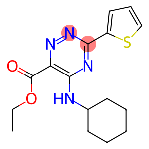 ethyl 5-(cyclohexylamino)-3-(2-thienyl)-1,2,4-triazine-6-carboxylate