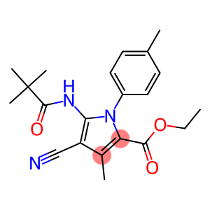 ethyl 4-cyano-5-[(2,2-dimethylpropanoyl)amino]-3-methyl-1-(4-methylphenyl)-1H-pyrrole-2-carboxylate