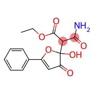 ethyl 3-amino-2-(2-hydroxy-3-oxo-5-phenyl-2,3-dihydrofuran-2-yl)-3-oxopropanoate