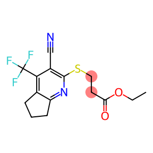 ethyl 3-{[3-cyano-4-(trifluoromethyl)-6,7-dihydro-5H-cyclopenta[b]pyridin-2-yl]sulfanyl}propanoate