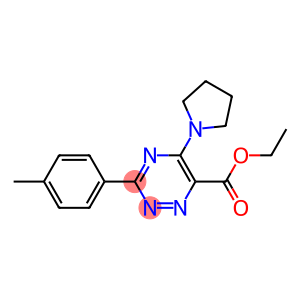 ethyl 3-(4-methylphenyl)-5-(1-pyrrolidinyl)-1,2,4-triazine-6-carboxylate