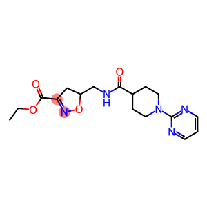 ethyl 5-[({[1-(2-pyrimidinyl)-4-piperidinyl]carbonyl}amino)methyl]-4,5-dihydro-3-isoxazolecarboxylate