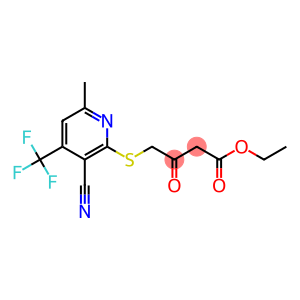 ethyl 4-{[3-cyano-6-methyl-4-(trifluoromethyl)-2-pyridinyl]sulfanyl}-3-oxobutanoate