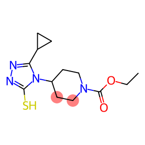 ethyl 4-(3-cyclopropyl-5-sulfanyl-4H-1,2,4-triazol-4-yl)piperidine-1-carboxylate