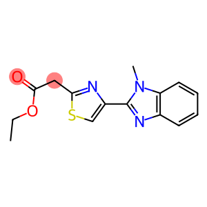 ethyl 2-[4-(1-methyl-1H-1,3-benzodiazol-2-yl)-1,3-thiazol-2-yl]acetate