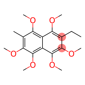 2-ETHYL-1,3,4,5,6,8-HEXAMETHOXY-7-METHYL-NAPHTHALENE