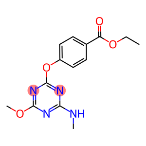 ETHYL 4-{[4-METHOXY-6-(METHYLAMINO)-1,3,5-TRIAZIN-2-YL]OXY}BENZOATE