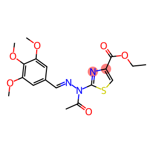 ETHYL 2-[(2E)-1-ACETYL-2-(3,4,5-TRIMETHOXYBENZYLIDENE)HYDRAZINO]-1,3-THIAZOLE-4-CARBOXYLATE