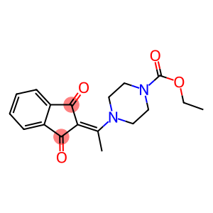 ETHYL 4-[1-(1,3-DIOXO-1,3-DIHYDRO-2H-INDEN-2-YLIDENE)ETHYL]PIPERAZINE-1-CARBOXYLATE