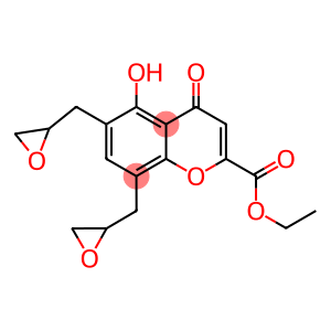 ETHYL 5-HYDROXY-6,8-DI(OXIRAN-2-YLMETHYL)-4-OXO-4H-CHROMENE-2-CARBOXYLATE