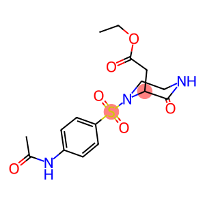 ETHYL 2-(1-([4-(ACETYLAMINO)PHENYL]SULFONYL)-3-OXO-2-PIPERAZINYL)ACETATE