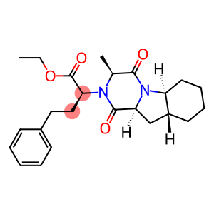 Ethyl (2S)-2-[(3S,5aS,9aR,10aS)-3-methyl-1,4-dioxoperhydropyrazino[1,2-a]indol-2-(1H)-yl]-4-phenylbutanoate